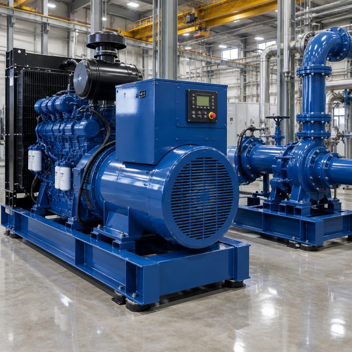 Spray painted machinery and equipment