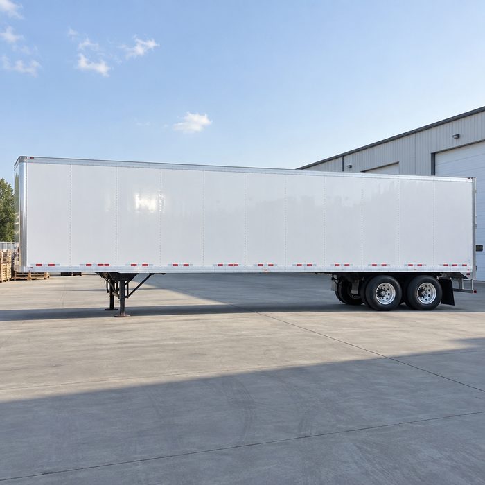 Freshly spray painted trailer